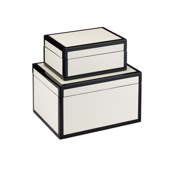 Boxes Ivory Lacquer Box Set of 2