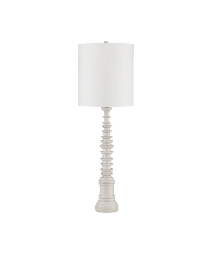 Malayan White Table Lamp