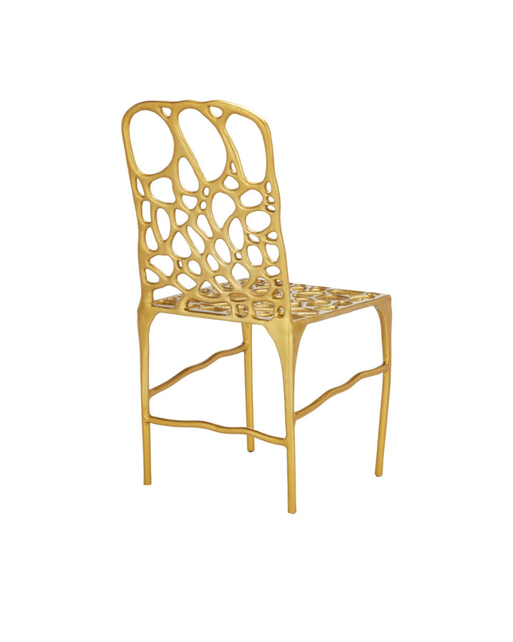Dining Chairs Honeycomb Gold Side Chair