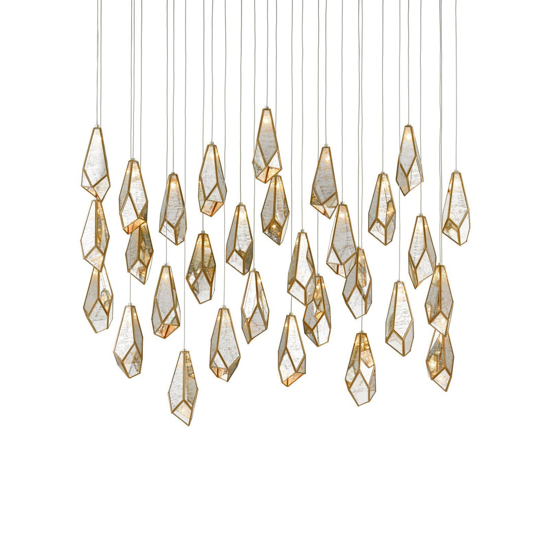 Glace Mirror 30-Light Linear Multi-Drop Pendant