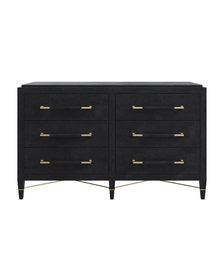 Dressers & Chests Verona Black Six-Drawer Chest