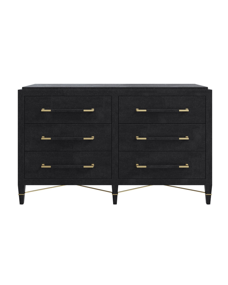 Dressers & Chests Verona Black Six-Drawer Chest