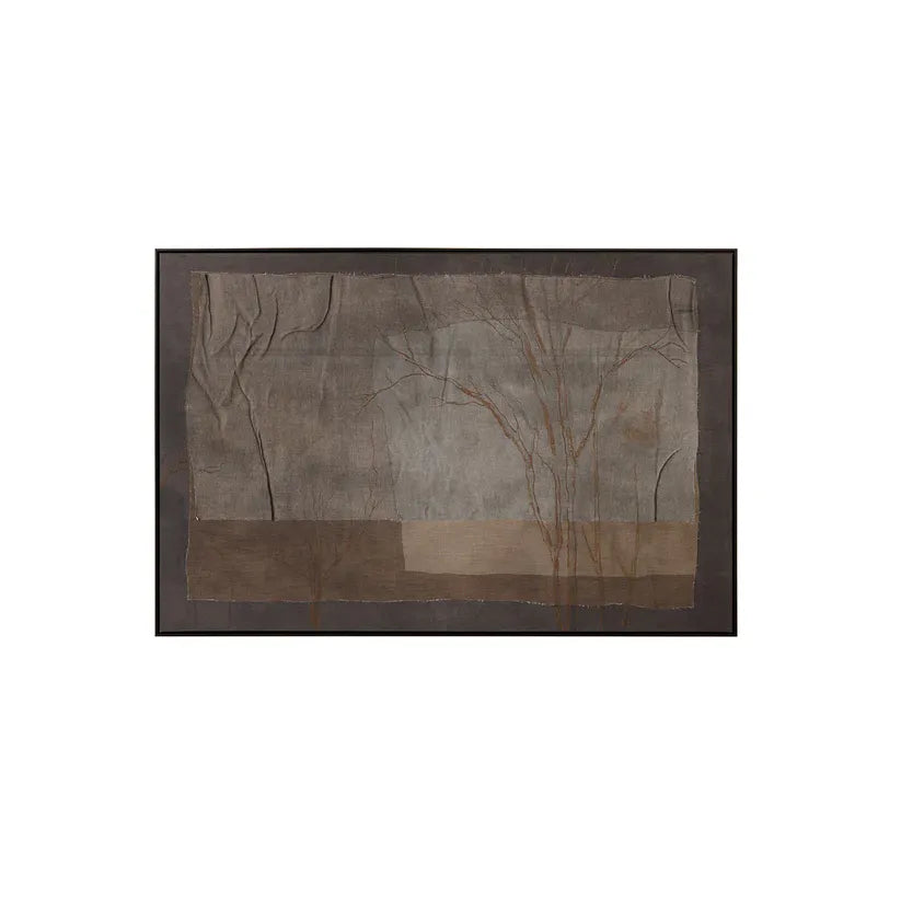 Enchanted Forest - 60" X 40" - Black Floater Frame - Brown