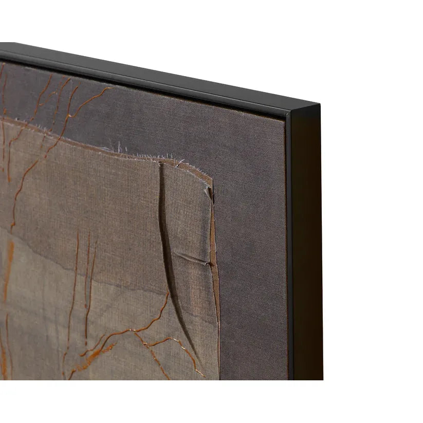 Enchanted Forest - 60" X 40" - Black Floater Frame - Brown