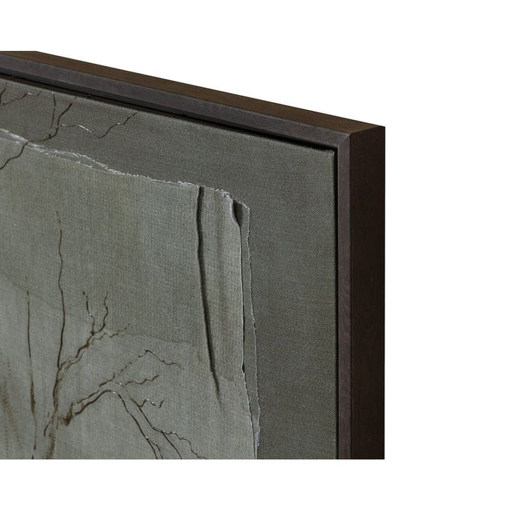 Enchanted Forest - 60" X 40" - Brown Floater Frame - Green