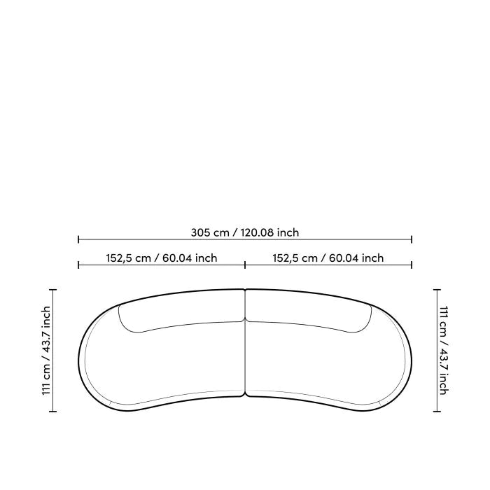 Bjorn Curved Sofa - Small