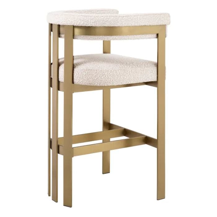 Stool Clubhouse-Eichholtz-EICHHOLTZ-A115724-Stools & OttomansSavona Grey Velvet-Bar Stool-6-France and Son