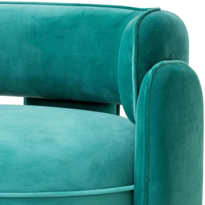 Chair Chaplin-Eichholtz-EICHHOLTZ-A117287-Lounge ChairsSavona Turquoise Velvet-5-France and Son