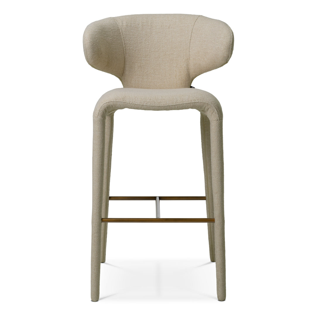 Bar Stool Josephine - Renato ecru | bronze finish
