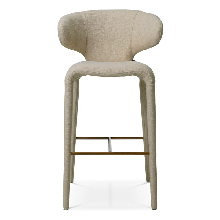 Bar Stool Josephine - Renato ecru | bronze finish