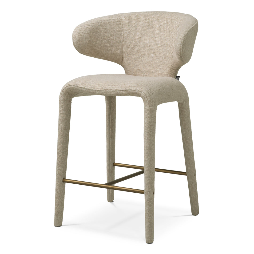 Counter Stool Josephine - Renato ecru | bronze finish