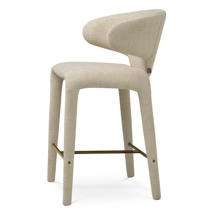 Counter Stool Josephine - Renato ecru | bronze finish