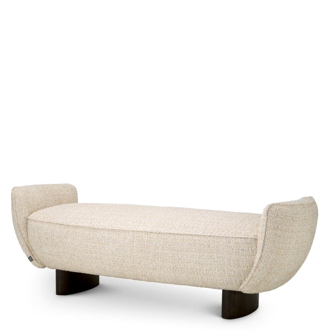 Bench Stirling - Winslow chenille beige | charcoal finish legs