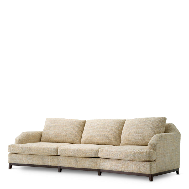 Sofa Vestry - Winslow chenille beige | mahogany look