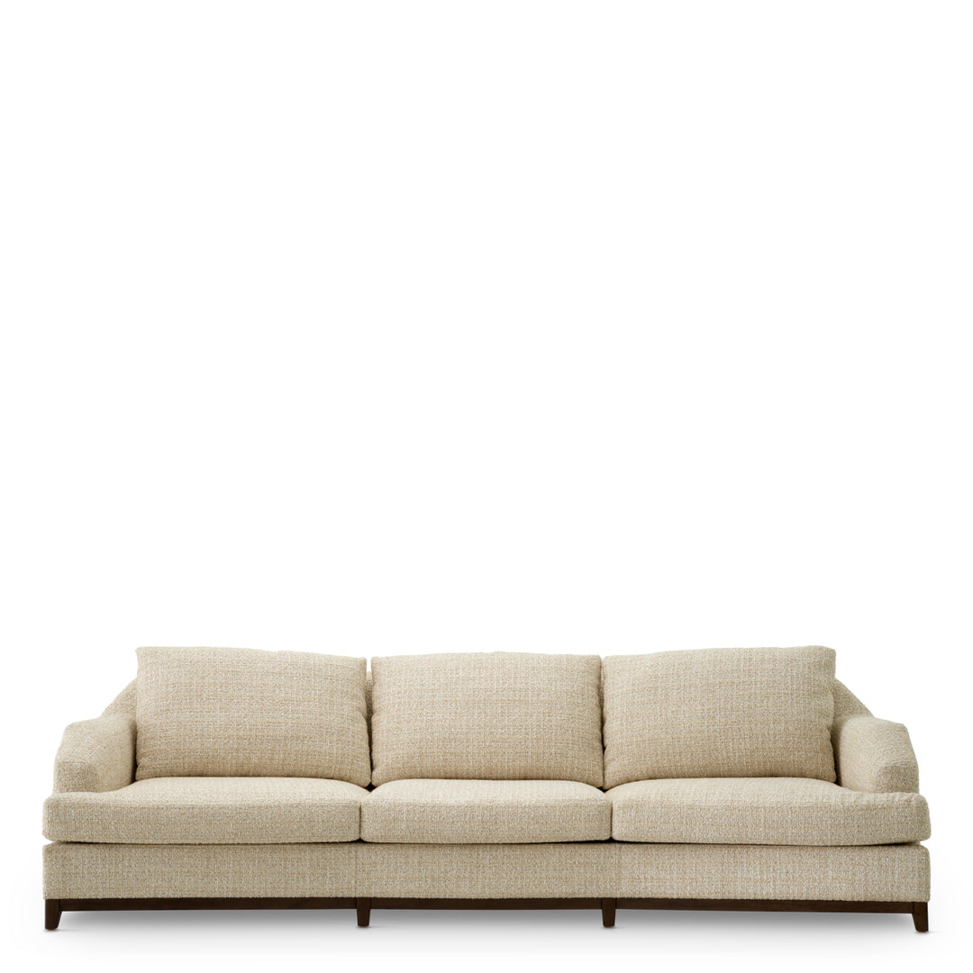 Sofa Vestry - Winslow chenille beige | mahogany look