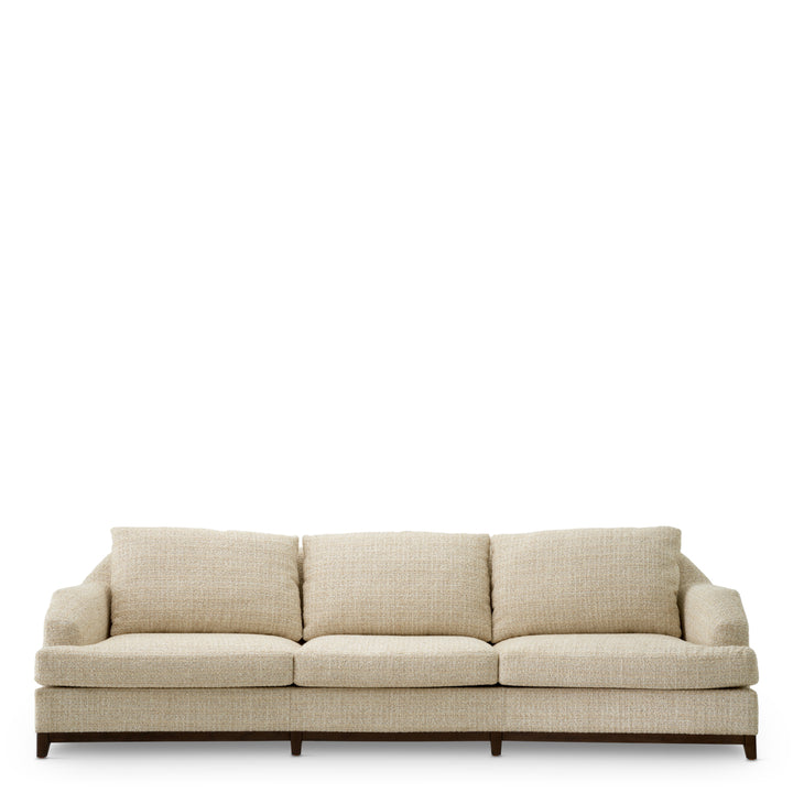 Sofa Vestry - Winslow chenille beige | mahogany look