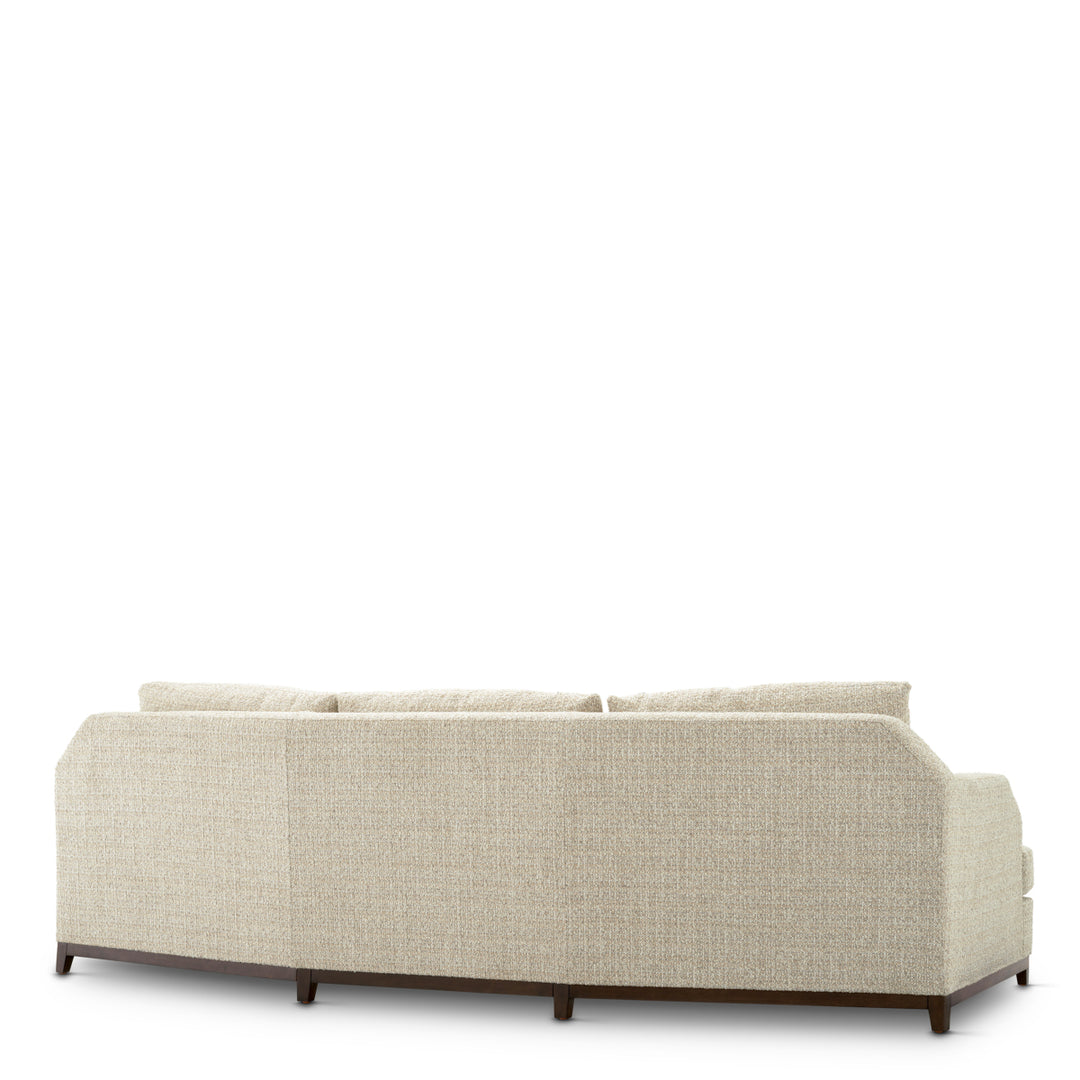 Sofa Vestry - Winslow chenille beige | mahogany look