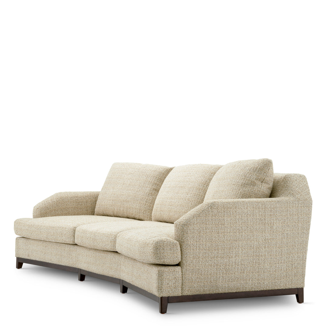 Sofa Vestry - Winslow chenille beige | mahogany look