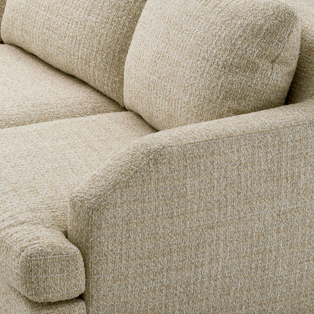 Sofa Vestry - Winslow chenille beige | mahogany look