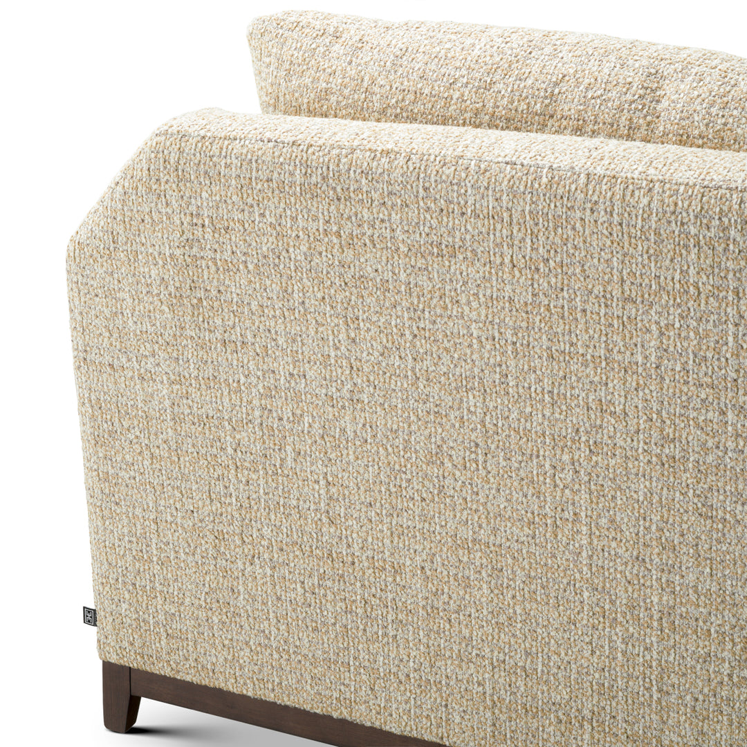 Sofa Vestry - Winslow chenille beige | mahogany look