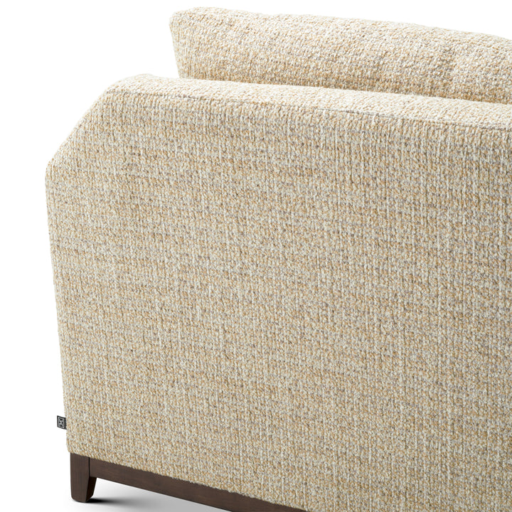Sofa Vestry - Winslow chenille beige | mahogany look