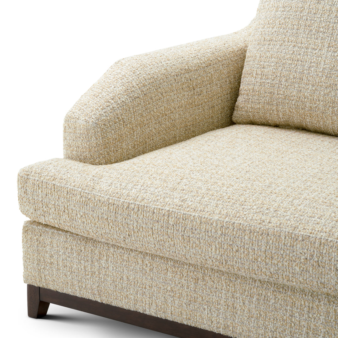 Sofa Vestry - Winslow chenille beige | mahogany look