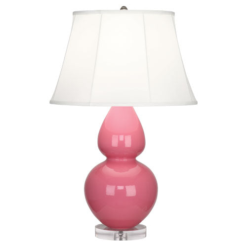 Butter Double Gourd Table Lamp-Eastern Accents-ABBEY-A609-Table LampsSchiaparelli Pink-2-France and Son