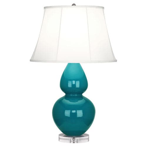 Butter Double Gourd Table Lamp-Eastern Accents-ABBEY-A753-Table LampsPeacock-9-France and Son