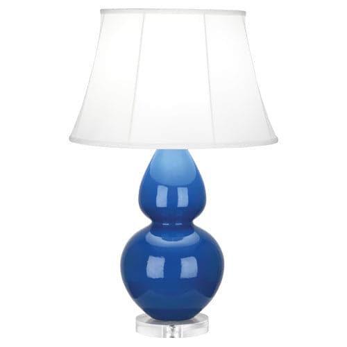 Butter Double Gourd Table Lamp-Eastern Accents-ABBEY-A785-Table LampsMarine Blue-12-France and Son