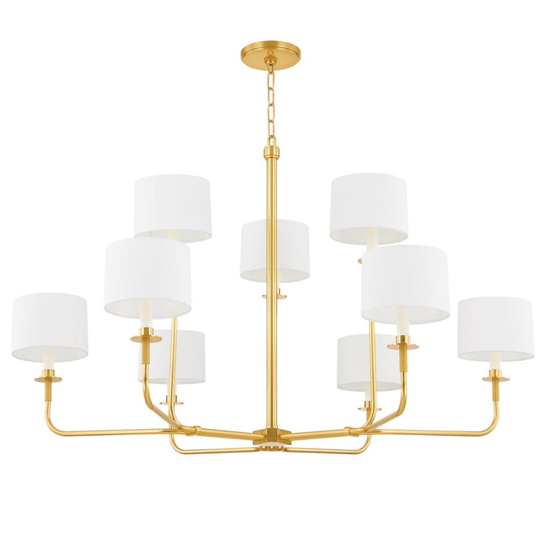 PARAMUS Chandelier-Hudson Valley-HVL-9148-AGB-ChandeliersAged Brass-1-France and Son