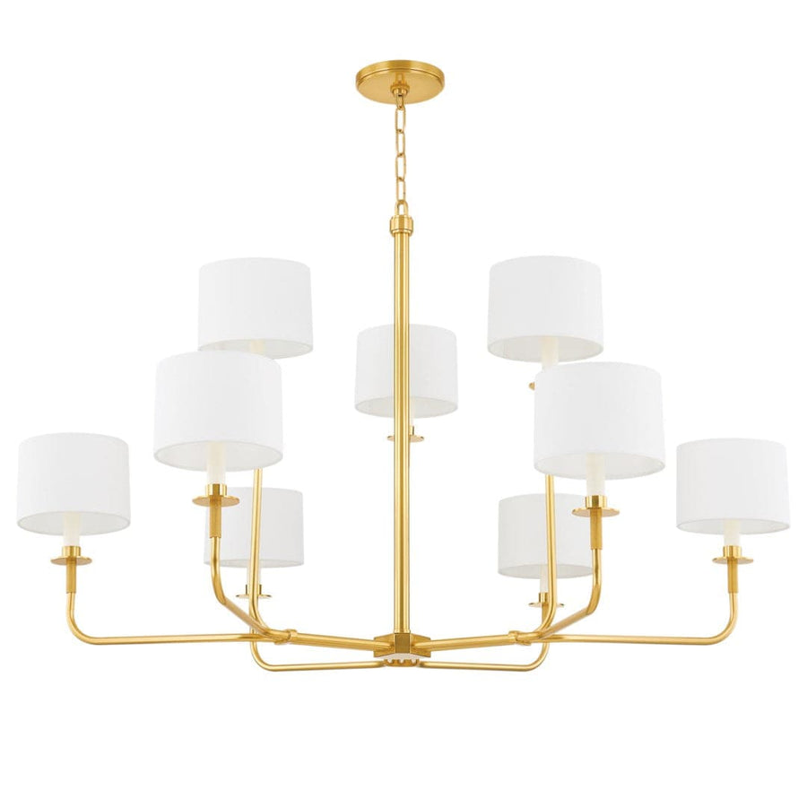 PARAMUS Chandelier-Hudson Valley-HVL-9148-AGB-ChandeliersAged Brass-1-France and Son