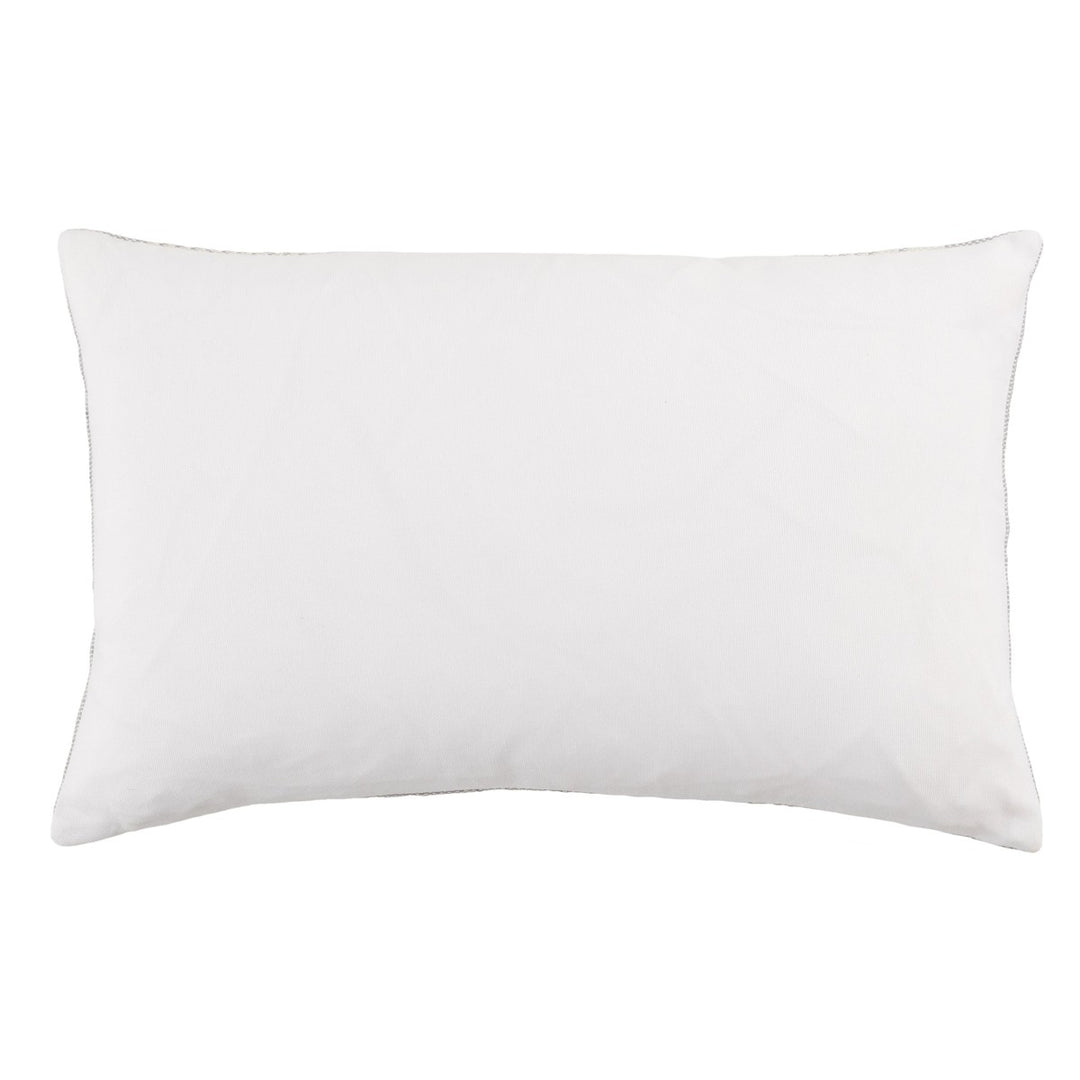 Jaipur Living Carinda Indoor/ Outdoor Striped Gray/ Ivory Poly Fill Pillow (13"X21" Lumbar)