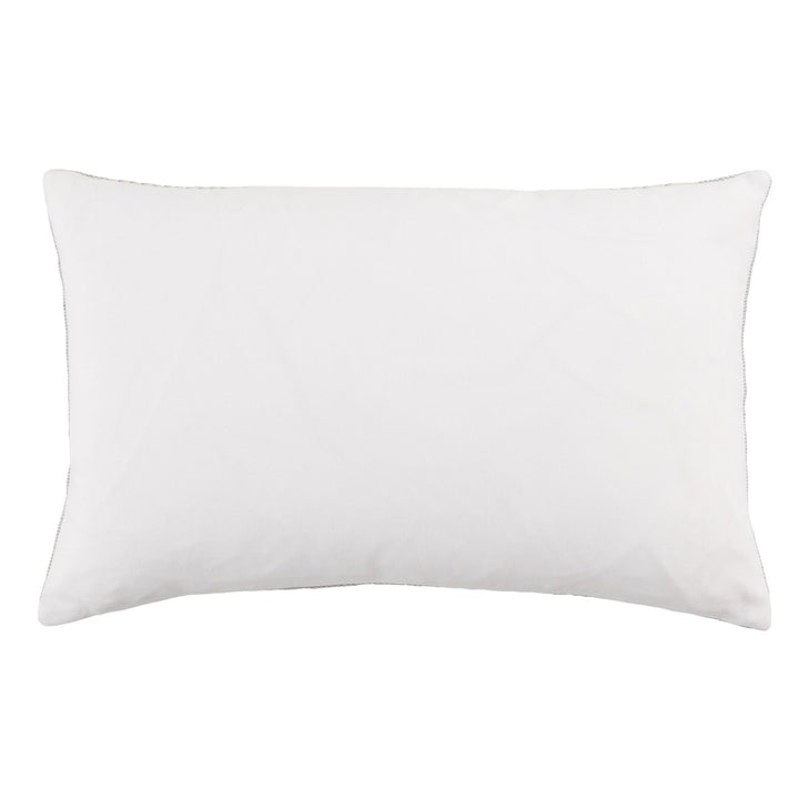 Jaipur Living Carinda Indoor/ Outdoor Striped Gray/ Ivory Poly Fill Pillow (13"X21" Lumbar)