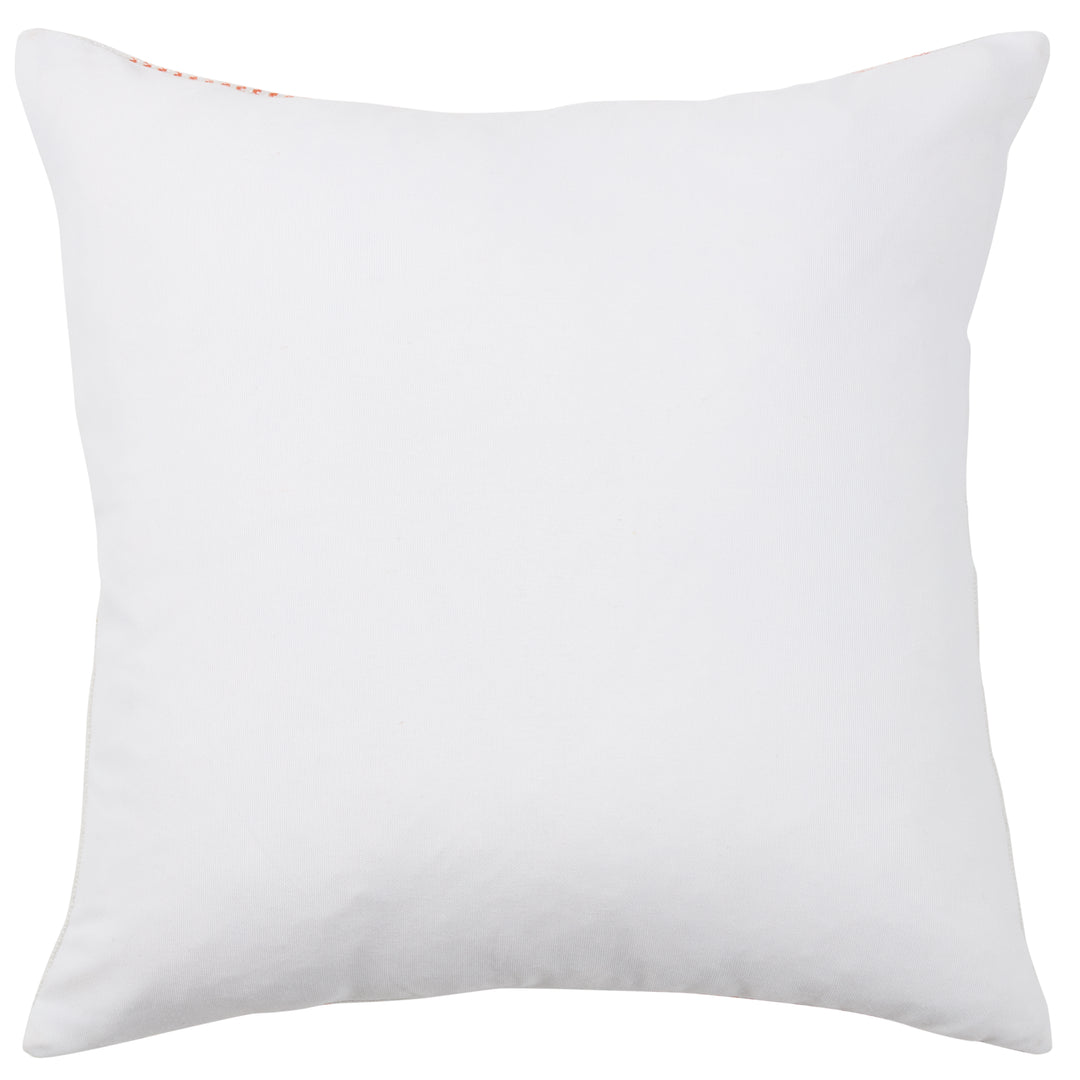 Jaipur Living Parque Handmade Indoor/Outdoor Striped Orange/Light Gray Pillow Cover (20"X20")