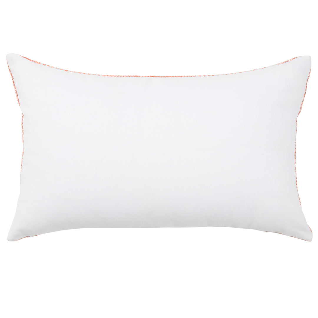 Jaipur Living Carinda Handmade Indoor/Outdoor Striped Orange/Light Gray Pillow Cover (13"X21" Lumbar)