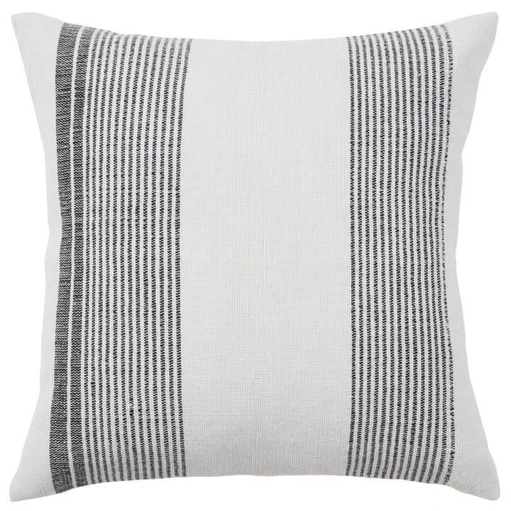 Jaipur Living Parque Handmade Indoor/Outdoor Striped Cream/Black Pillow Cover (20"X20")