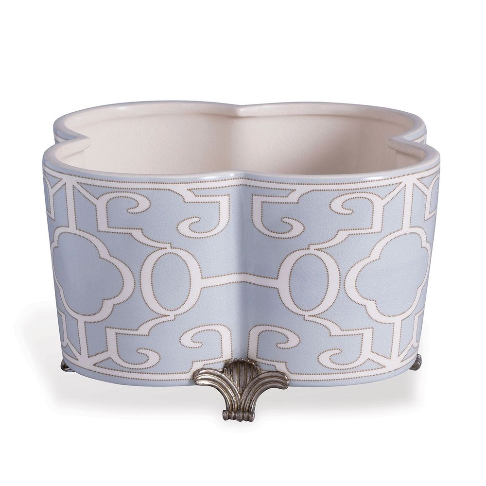 Planters Ming Fretwork Quatrefoil Planter