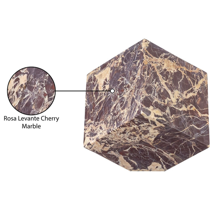 Block Genuine Marble Decorative Cube — Cherry