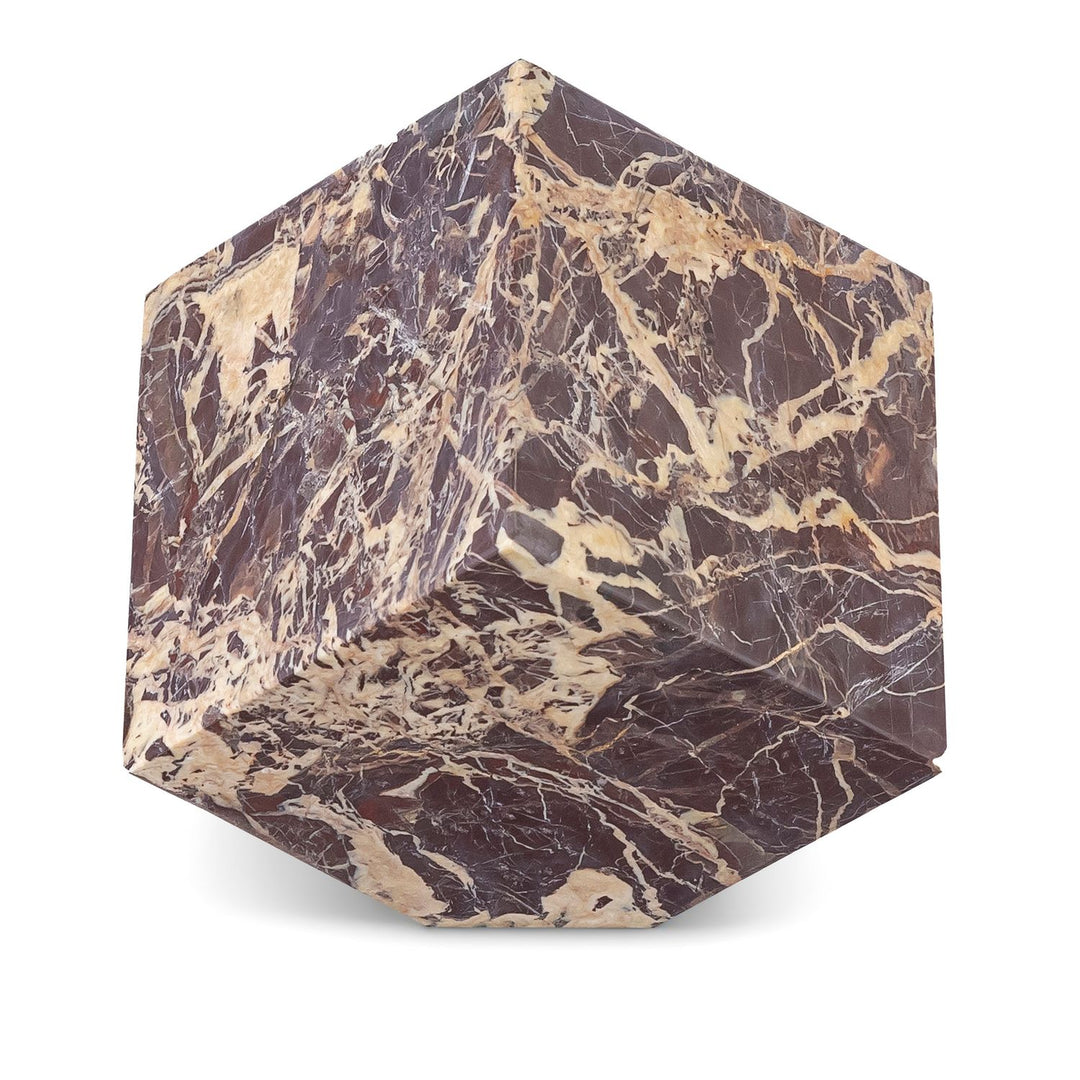 Block Genuine Marble Decorative Cube — Cherry