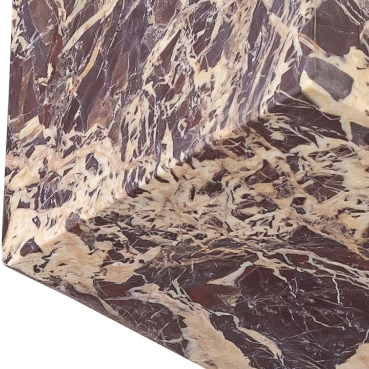 Block Genuine Marble Decorative Cube — Cherry