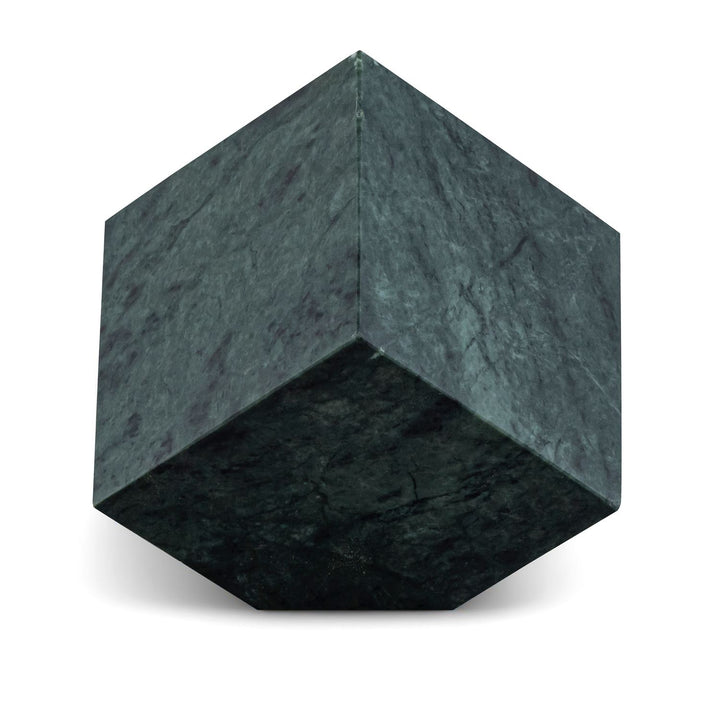 Block Genuine Marble Decorative Cube — Green