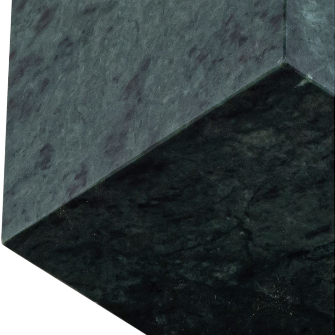 Block Genuine Marble Decorative Cube — Green