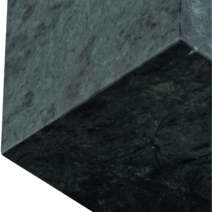 Block Genuine Marble Decorative Cube — Green