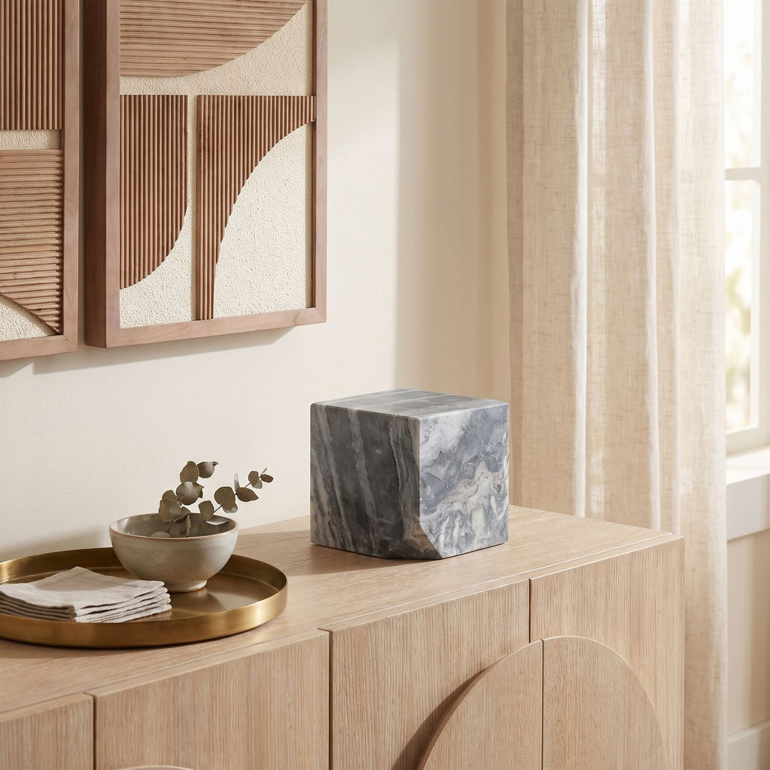 Block Genuine Marble Decorative Cube — Panda