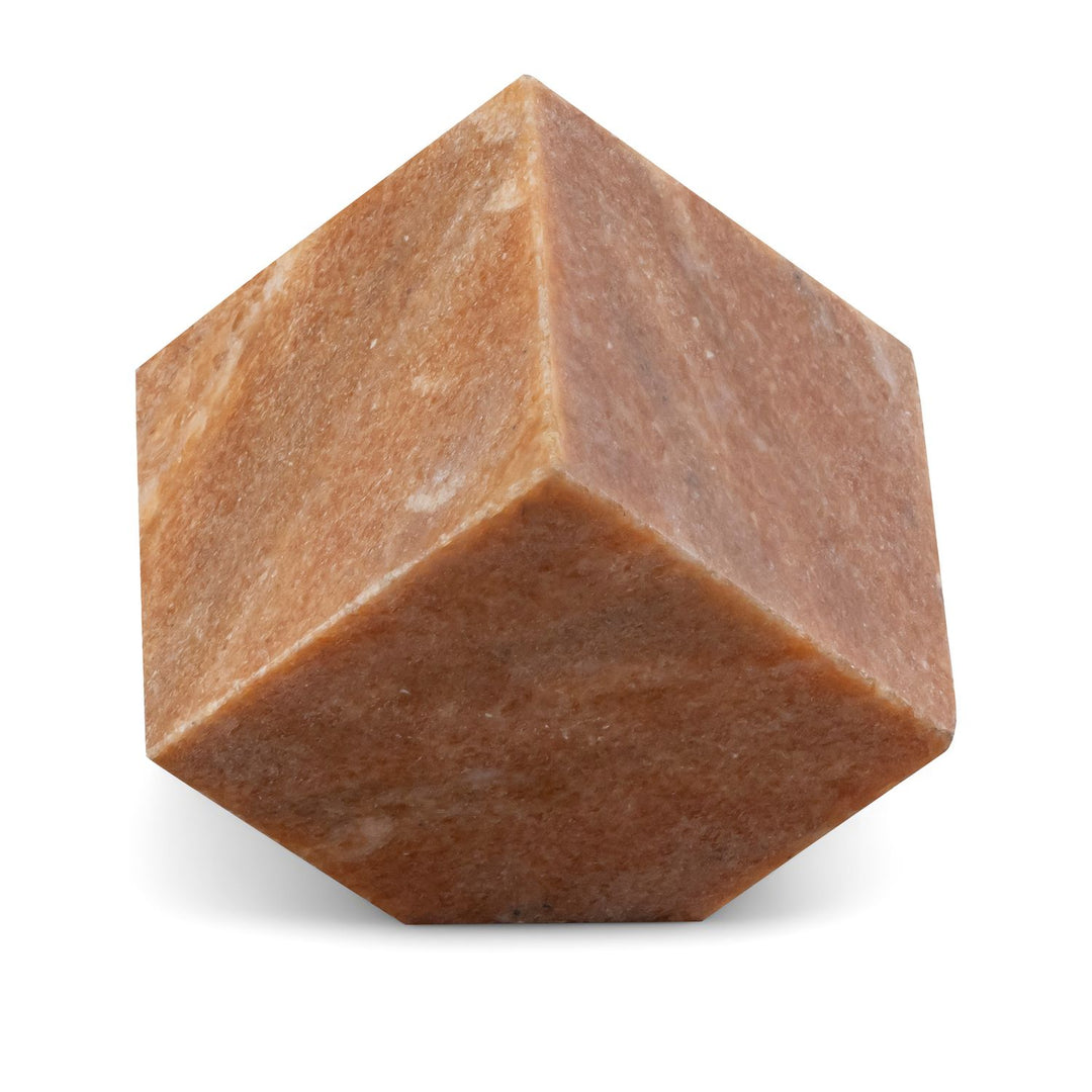 Block Genuine Marble Decorative Cube — Pink