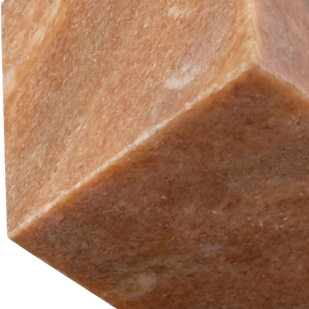 Block Genuine Marble Decorative Cube — Pink