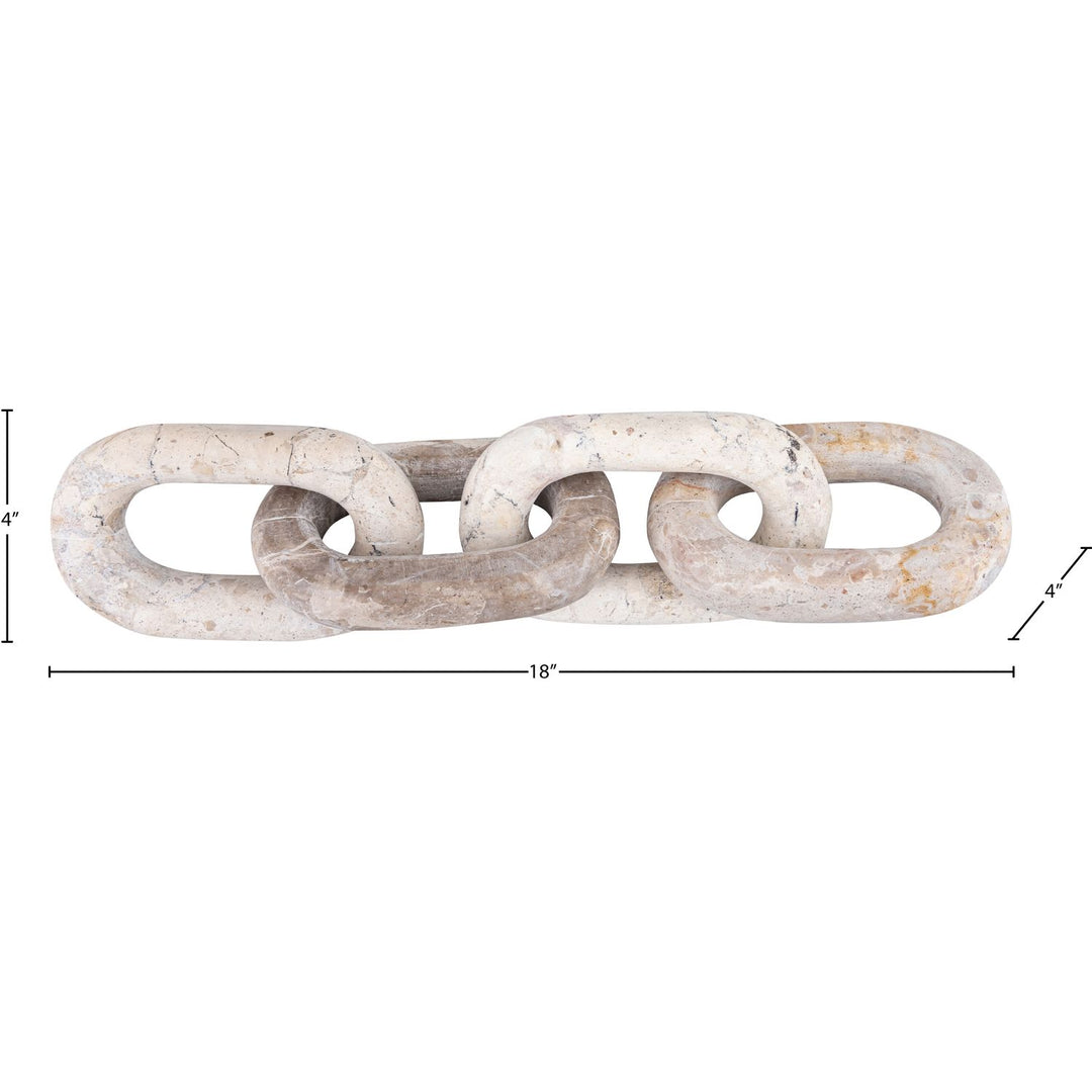 Lynx Genuine Marble Decorative Chain Links — Beige
