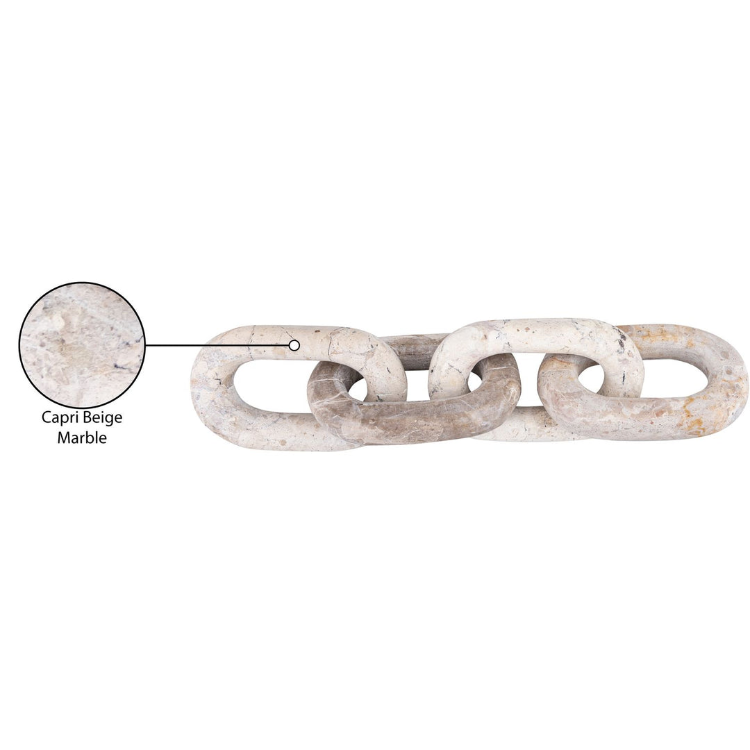 Lynx Genuine Marble Decorative Chain Links — Beige
