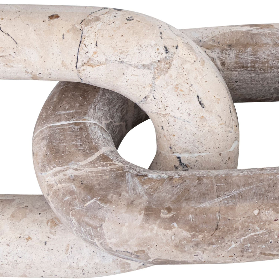 Lynx Genuine Marble Decorative Chain Links — Beige