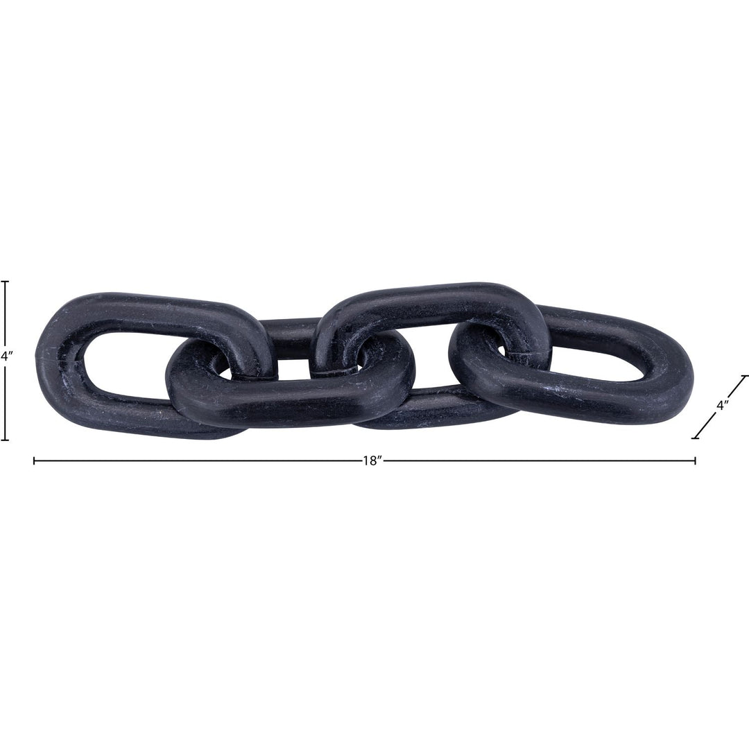 Lynx Genuine Marble Decorative Chain Links — Black